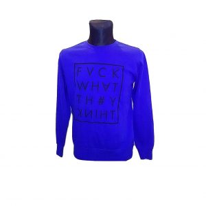 Ryškiai mėlynas džemperis, FVCK